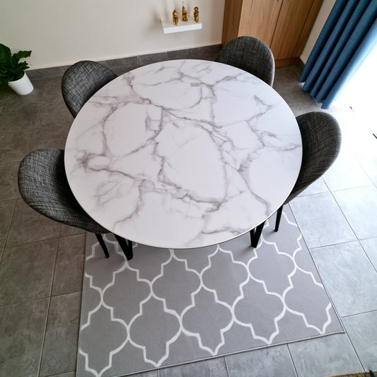 Eetkamerset met tafel en stoelen, kleur grijs