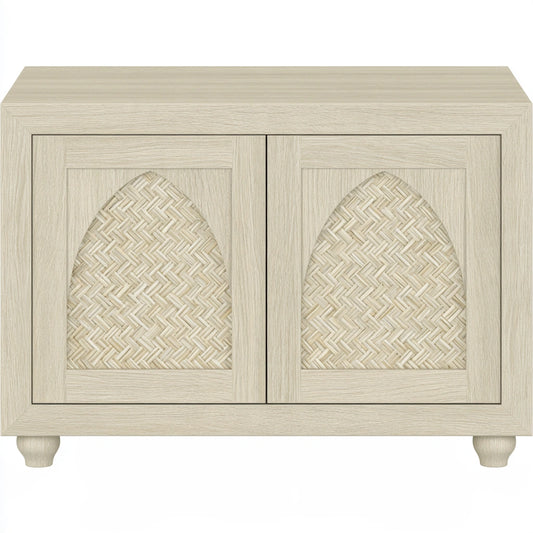 Opbergkast van hout met eikenlook, kleur lichtbruin